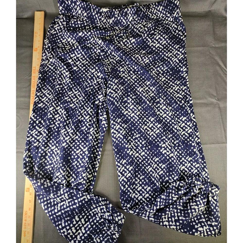 A.N.A Blue White Rayon Drawstring Harem Pants. Size 1x